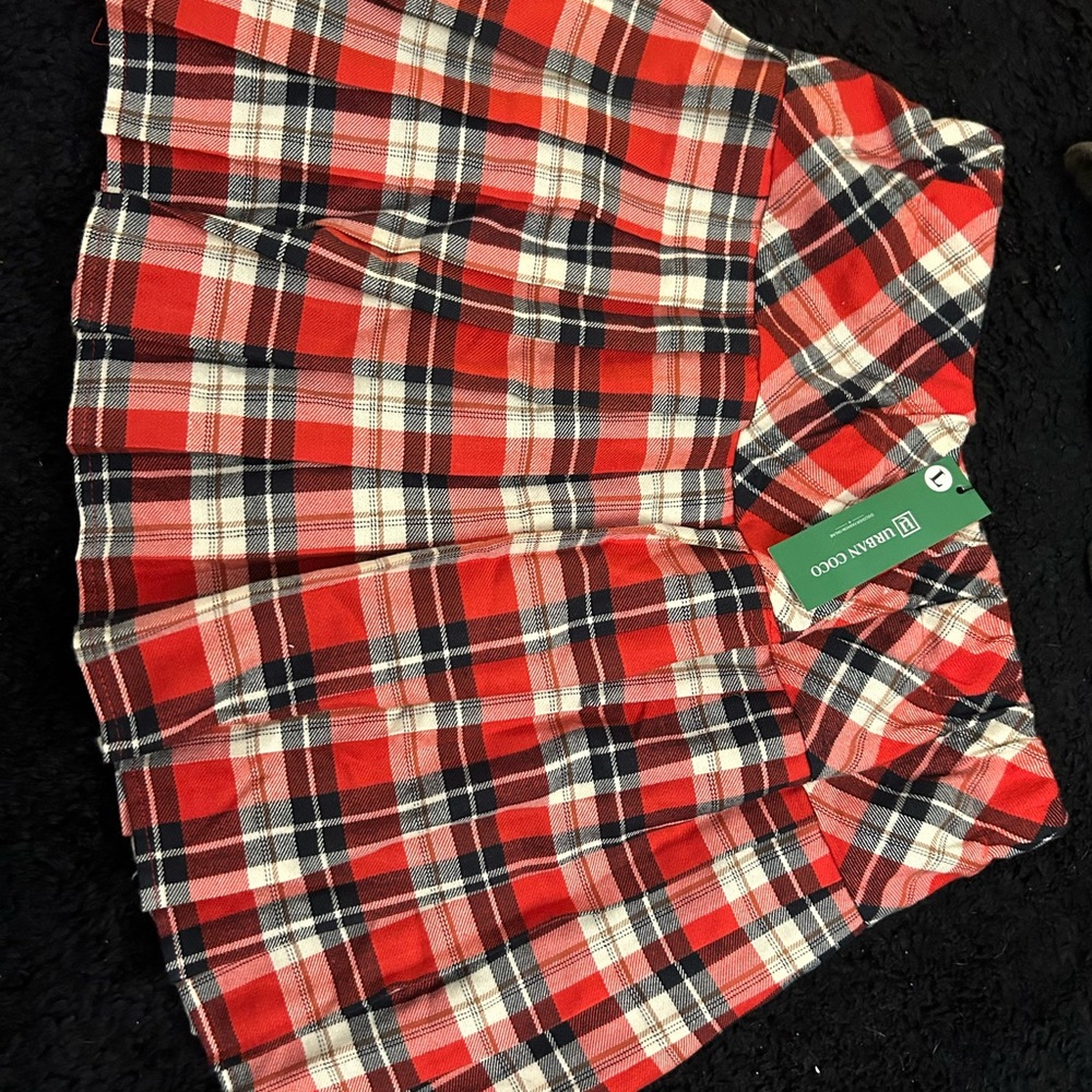 Urban Coco Red Plaid Skirt